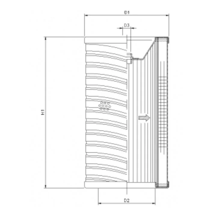 Filtrec - R745G03 - Hydraulikfilterelement (Rücklauffilter)