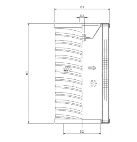 Filtrec - R754G03P - Hydraulikfilterelement (Rücklauffilter)
