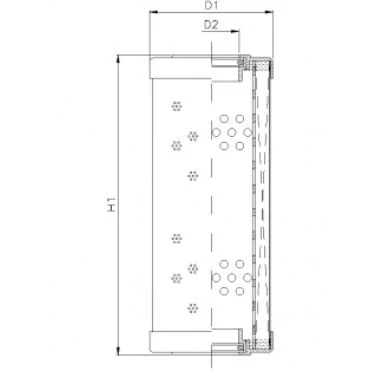 Filtrec - RHK251G15V - Hydraulikfilterelement (Rücklauffilter)