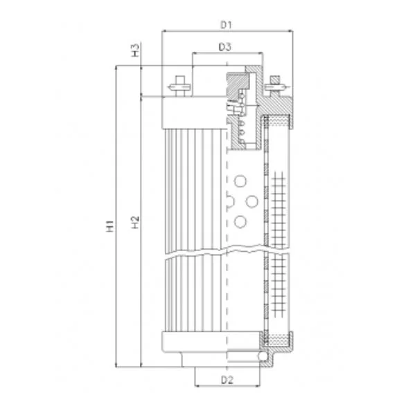 Filtrec - RHR1300A05B - Hydraulikfilterelement (Rücklauffilter)