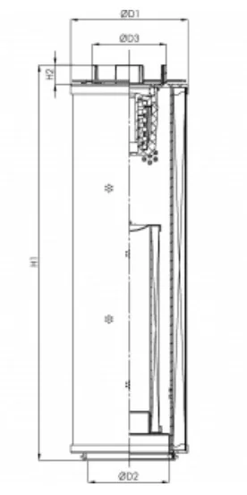 Filtrec - RHR1300G05B4/005 - Hydraulikfilterelement (Rücklauffilter)