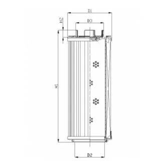 Filtrec - RHR1300GW40B0/AB1 - Hydraulikfilterelement (Rücklauffilter)