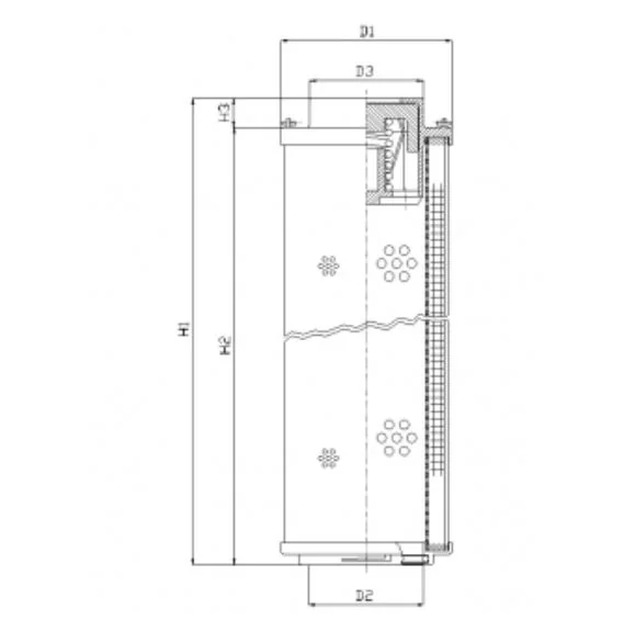 Filtrec - RHR160N05B - Hydraulikfilterelement (Rücklauffilter)