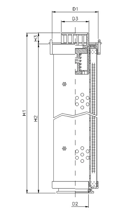 Filtrec - RHR165G10B1/AB1 - Hydraulikfilterelement (Rücklauffilter)