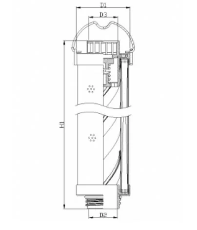 Filtrec - RHR165G10B3/016 - Hydraulikfilterelement (Rücklauffilter)