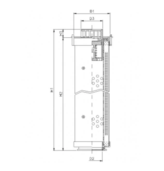 Filtrec - RHR165N03B - Hydraulikfilterelement (Rücklauffilter)