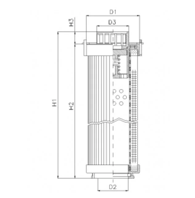 Filtrec - RHR165S50V - Hydraulikfilterelement (Rücklauffilter)