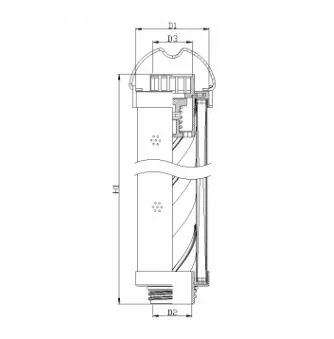 Filtrec - RHR185G03V3/016 - Hydraulikfilterelement (Rücklauffilter)