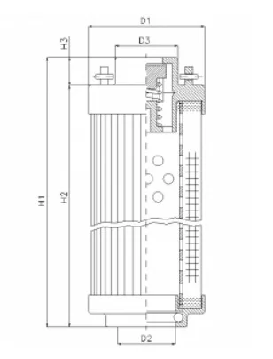 Filtrec - RHR240A03B3/AB1 - Hydraulikfilterelement (Rücklauffilter)