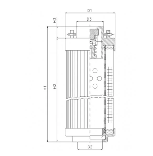 Filtrec - RHR240B50V - Hydraulikfilterelement (Rücklauffilter)