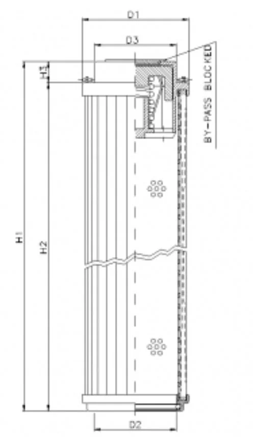 Filtrec - RHR2600B25B/5 - Hydraulikfilterelement (Rücklauffilter)