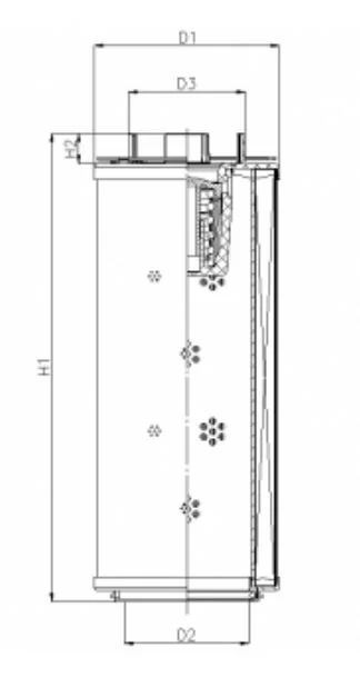Filtrec - RHR2600G10V3/AB1 - Hydraulikfilterelement (Rücklauffilter)