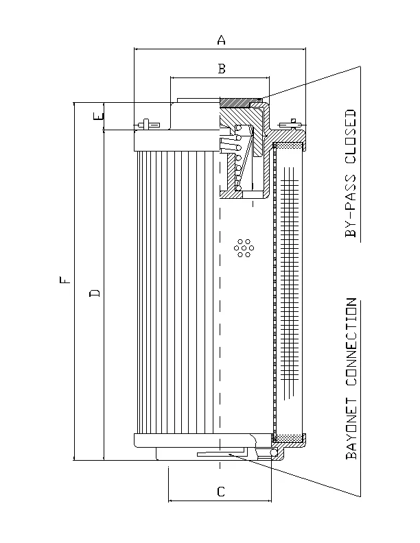 Filtrec - RHR2600S50B/5 - Hydraulikfilterelement (Rücklauffilter)