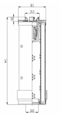 Filtrec - RHR270M10B3/AB1 - Hydraulikfilterelement (Rücklauffilter)
