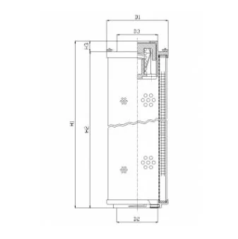 Filtrec - RHR280G03B6/AB1 - Hydraulikfilterelement (Rücklauffilter)