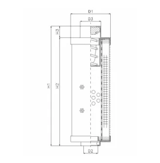 Filtrec - RHR30G10B/2 - Hydraulikfilterelement (Rücklauffilter)