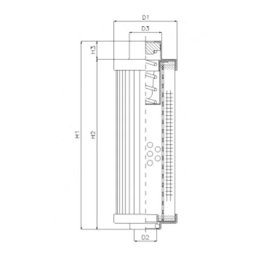 Filtrec - RHR30N20V - Hydraulikfilterelement (Rücklauffilter)