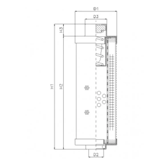 Filtrec - RHR30S50V - Hydraulikfilterelement (Rücklauffilter)