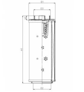 Filtrec - RHR330G10B6/ESD - Hydraulikfilterelement (Rücklauffilter)