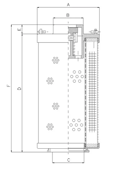 Filtrec - RHR330G10V6/AB1 - Hydraulikfilterelement (Rücklauffilter)