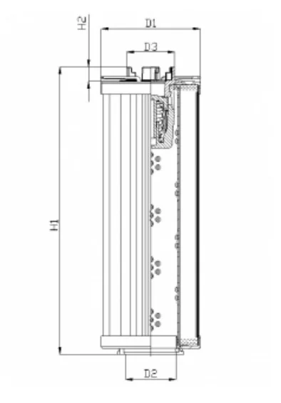 Filtrec - RHR330GW10B3/AB1 - Hydraulikfilterelement (Rücklauffilter)