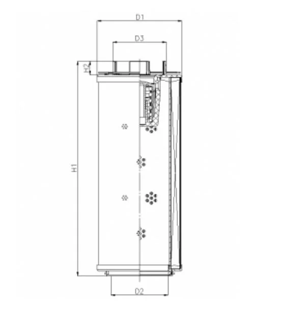 Filtrec - RHR330N10B3/AB1 - Hydraulikfilterelement (Rücklauffilter)