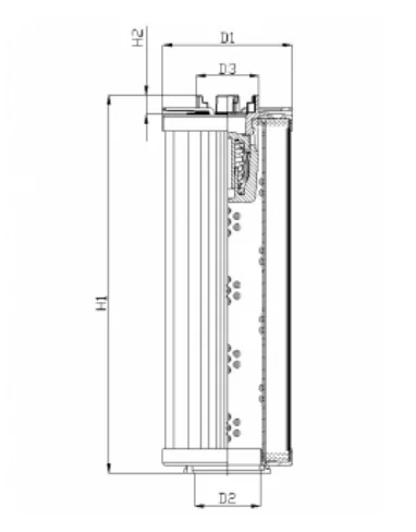 Filtrec - RHR330S25B3/AB1 - Hydraulikfilterelement (Rücklauffilter)