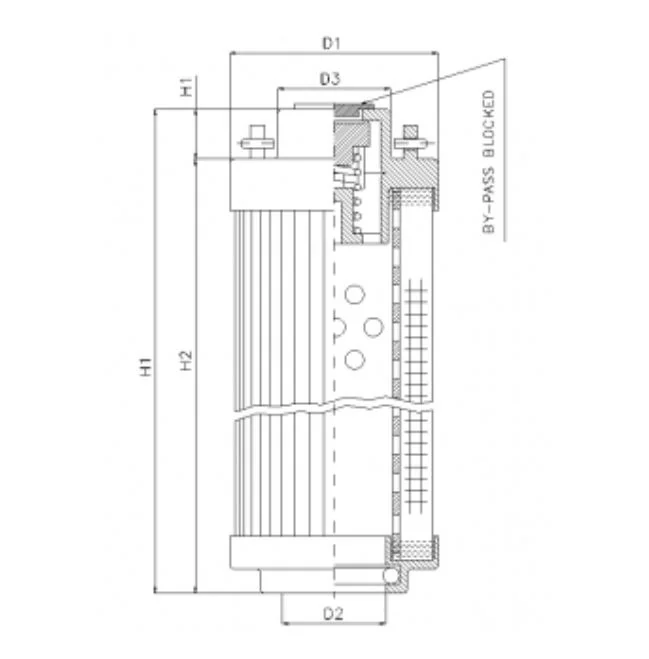 Filtrec - RHR330S50B/5 - Hydraulikfilterelement (Rücklauffilter)