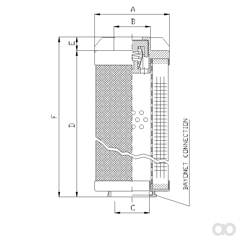 Filtrec - RHR480G10B/2 - Hydraulikfilterelement (Rücklauffilter)