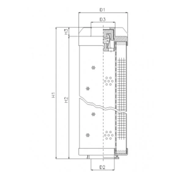 Filtrec - RHR480G10V - Hydraulikfilterelement (Rücklauffilter)