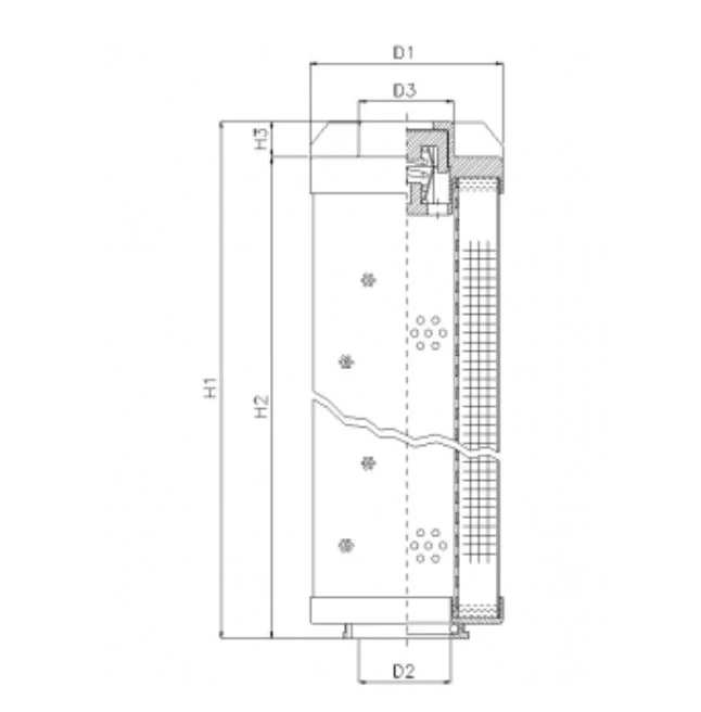 Filtrec - RHR480G20B - Hydraulikfilterelement (Rücklauffilter)