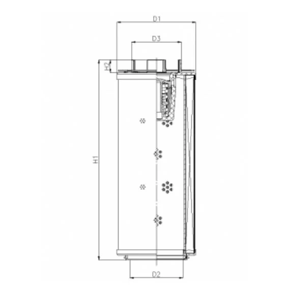 Filtrec - RHR500G10B1/AB1 - Hydraulikfilterelement (Rücklauffilter)