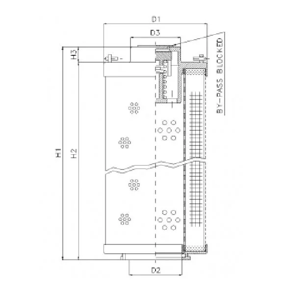 Filtrec - RHR500M20V/5 - Hydraulikfilterelement (Rücklauffilter)