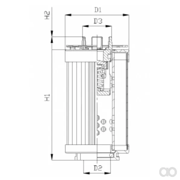 Filtrec - RHR60B50B3/AB1 - Hydraulikfilterelement (Rücklauffilter)