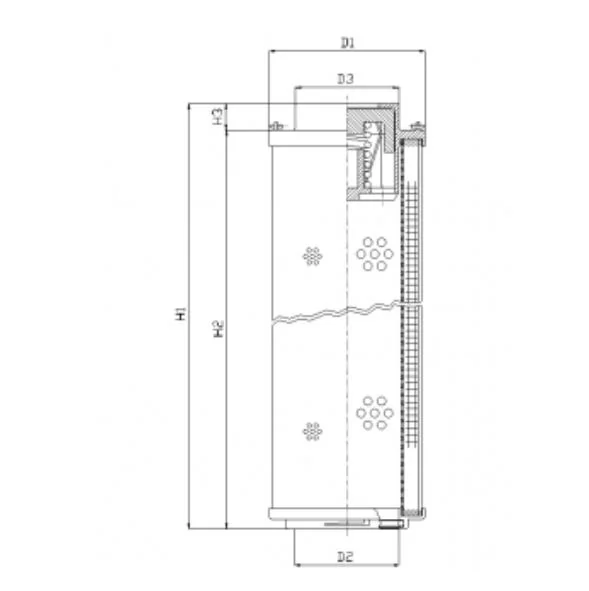 Filtrec - RHR60N20V - Hydraulikfilterelement (Rücklauffilter)