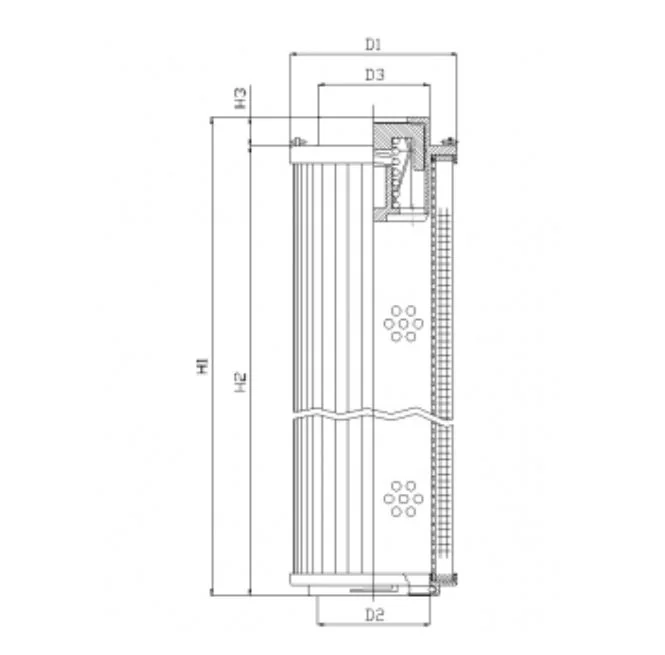 Filtrec - RHR60S50V - Hydraulikfilterelement (Rücklauffilter)
