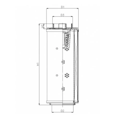 Filtrec - RHR660G03B3/AB1 - Hydraulikfilterelement (Rücklauffilter)