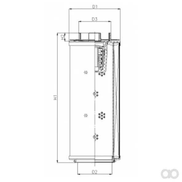 Filtrec - RHR660M15B1/AB1 - Hydraulikfilterelement (Rücklauffilter)