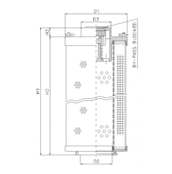 Filtrec - RHR660N20V - Hydraulikfilterelement (Rücklauffilter)