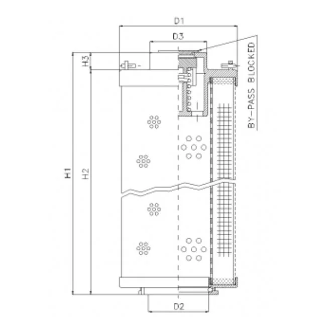 Filtrec - RHR660S50V3/AB1 - Hydraulikfilterelement (Rücklauffilter)