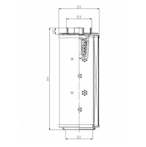 Filtrec - RHR850G10B1/ESD - Hydraulikfilterelement (Rücklauffilter)