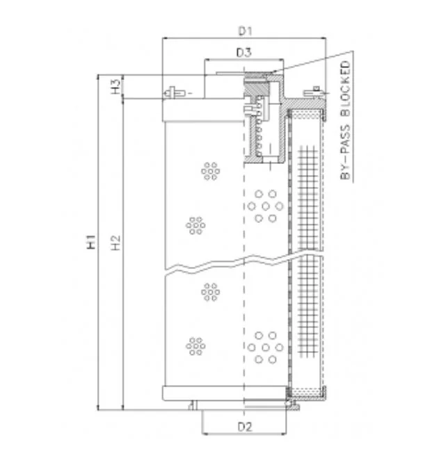 Filtrec - RHR850M20B0/AB1 - Hydraulikfilterelement (Rücklauffilter)