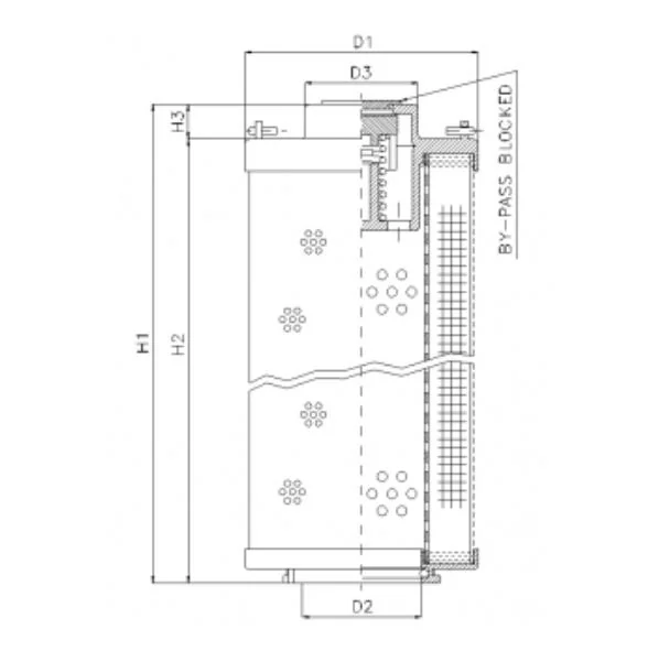 Filtrec - RHR950D10B - Hydraulikfilterelement (Rücklauffilter)