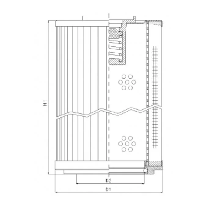 Filtrec - RLR1201D10B - Hydraulikfilterelement (Rücklauffilter)