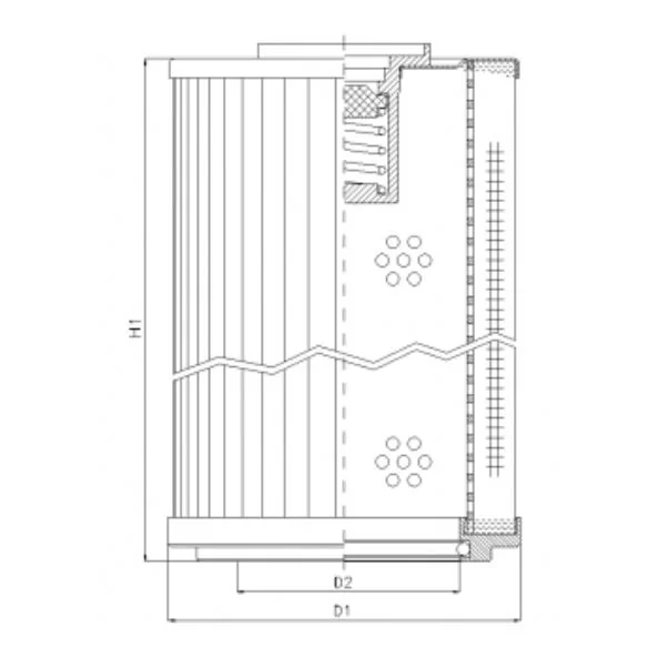 Filtrec - RLR1201D20B - Hydraulikfilterelement (Rücklauffilter)