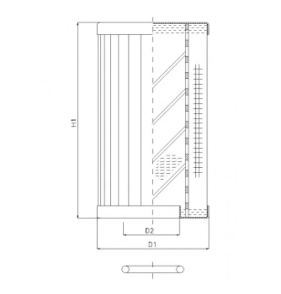 Filtrec - RLR120B500B/5 - Hydraulikfilterelement (Rücklauffilter)