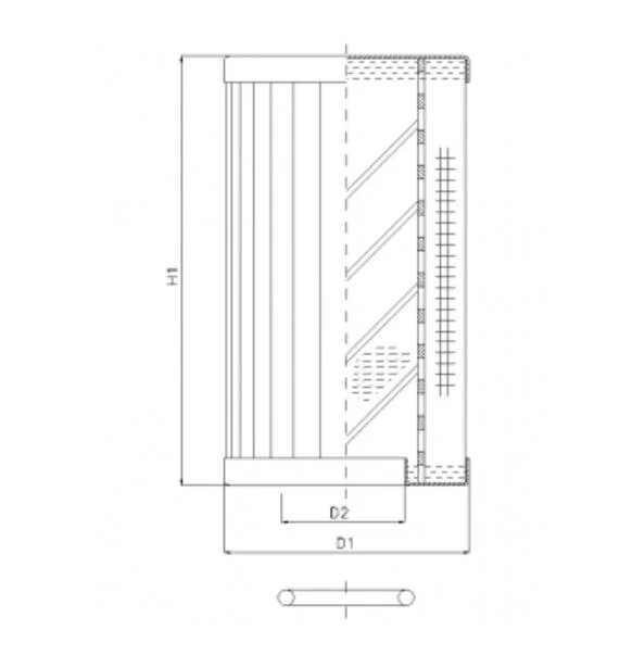 Filtrec - RLR120B80B/5 - Hydraulikfilterelement (Rücklauffilter)