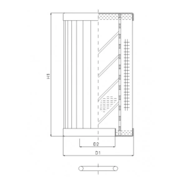 Filtrec - RLR120E05B/5 - Hydraulikfilterelement (Rücklauffilter)