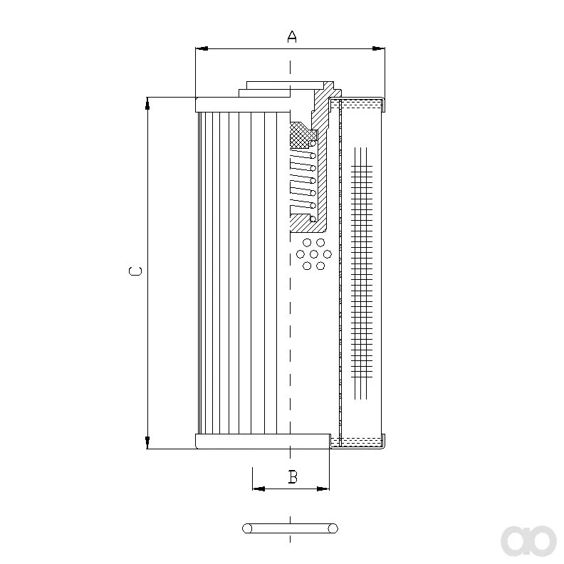Filtrec - RLR175B25B - Hydraulikfilterelement (Rücklauffilter)