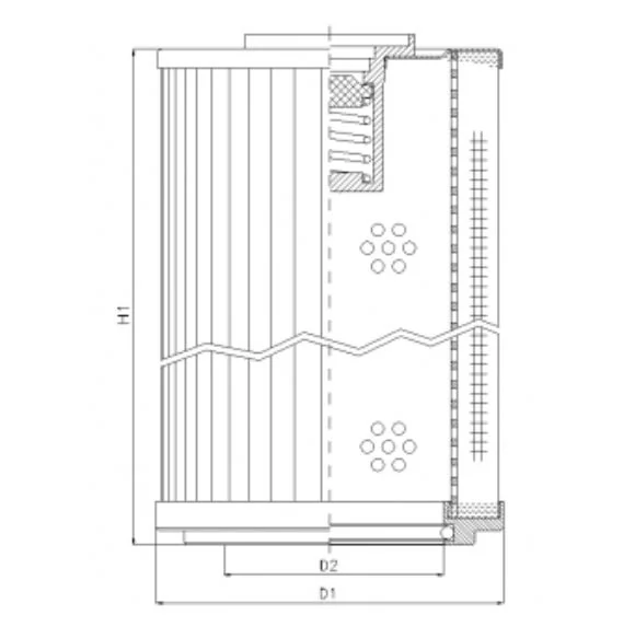 Filtrec - RLR2001B40B - Hydraulikfilterelement (Rücklauffilter)